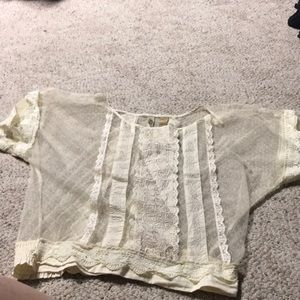 Bke sheer cream lace too